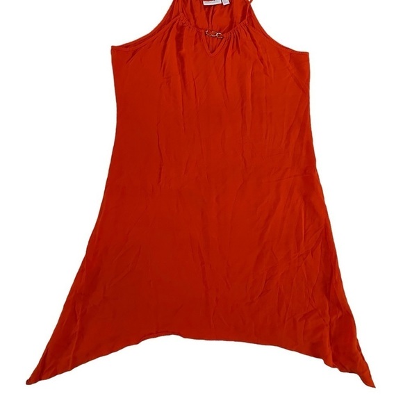 New York & Company Orange Halter Midi Dress Size M - Picture 9 of 17